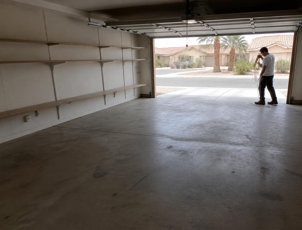 Garage clean out in Las Vegas after Optimal Junk Removal hauled everything away